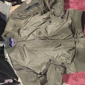 Madden girl green comer jacket